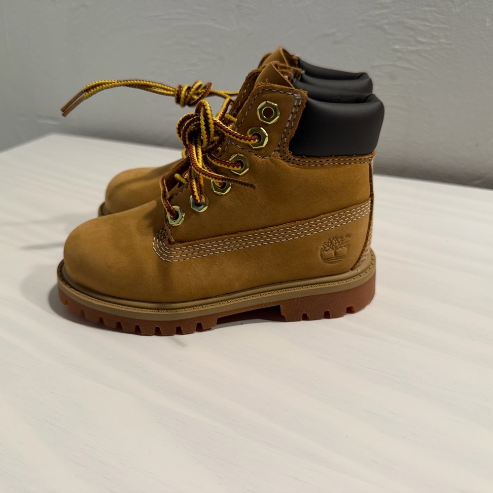 Timberland Kids Brown Boots with Black Accents